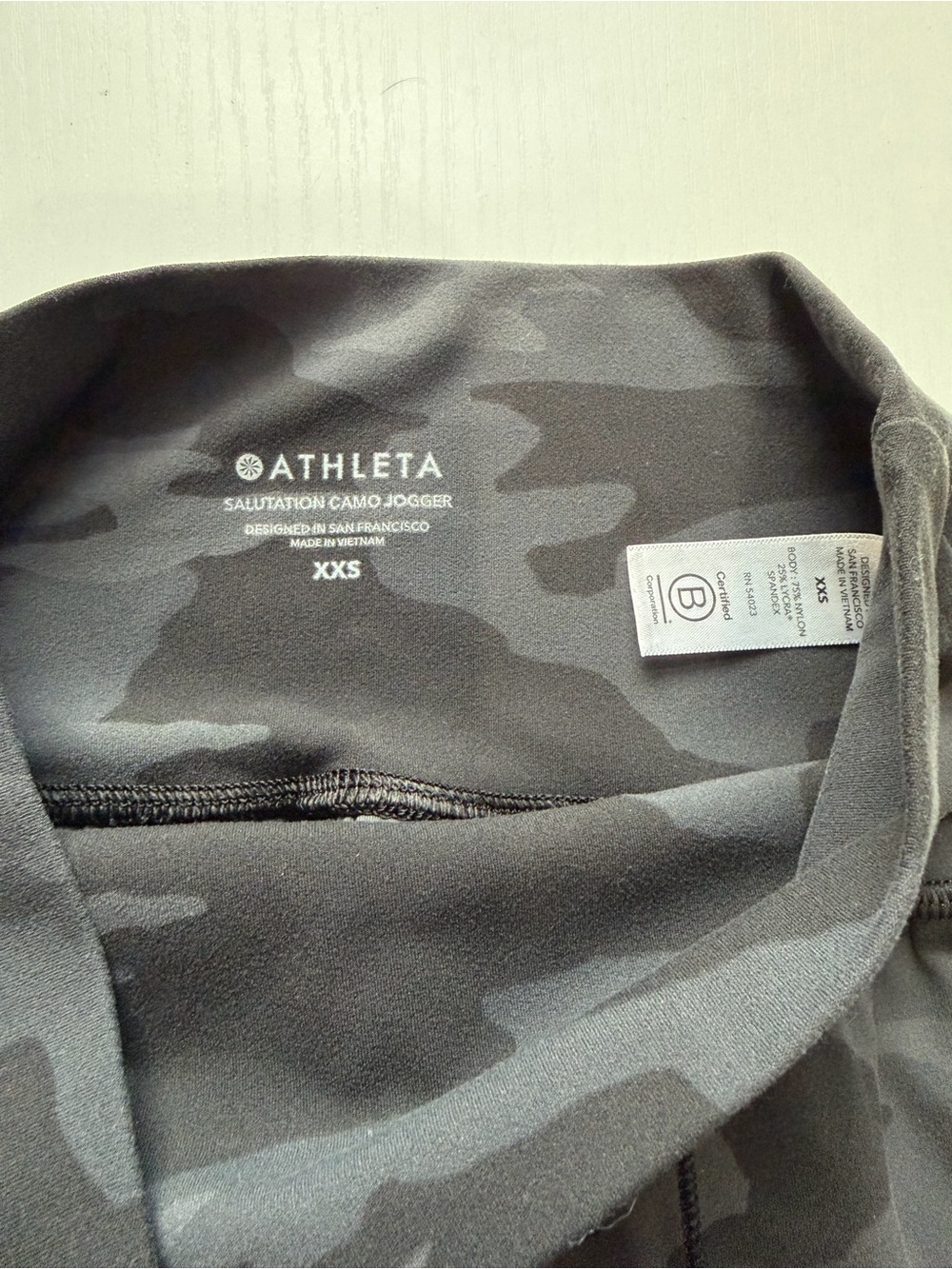 Liquidation Sale!!!! Athleta Salutation Camo Jogger - Black and Gray